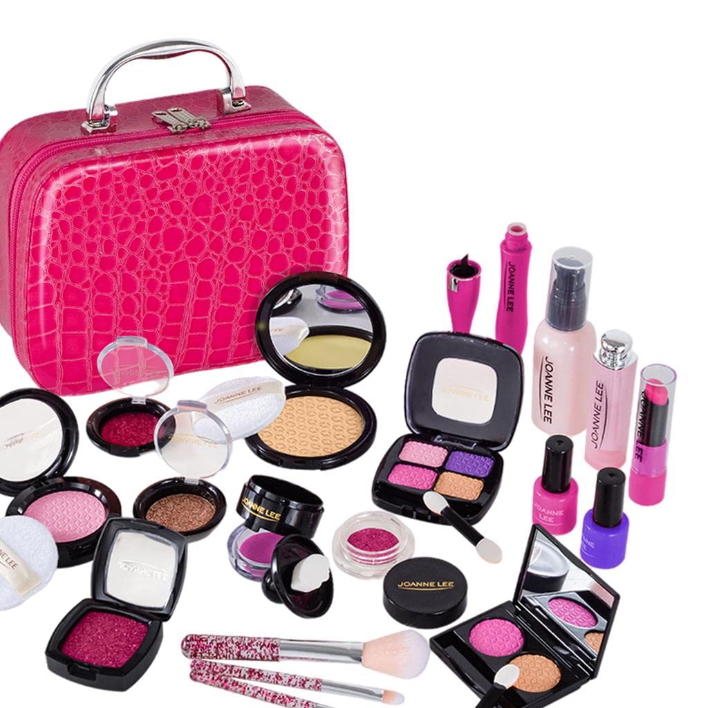 Set Trucco Lavabile per Bambini con Borsa per Cosmetici Princess Dress, Rosa Rossa