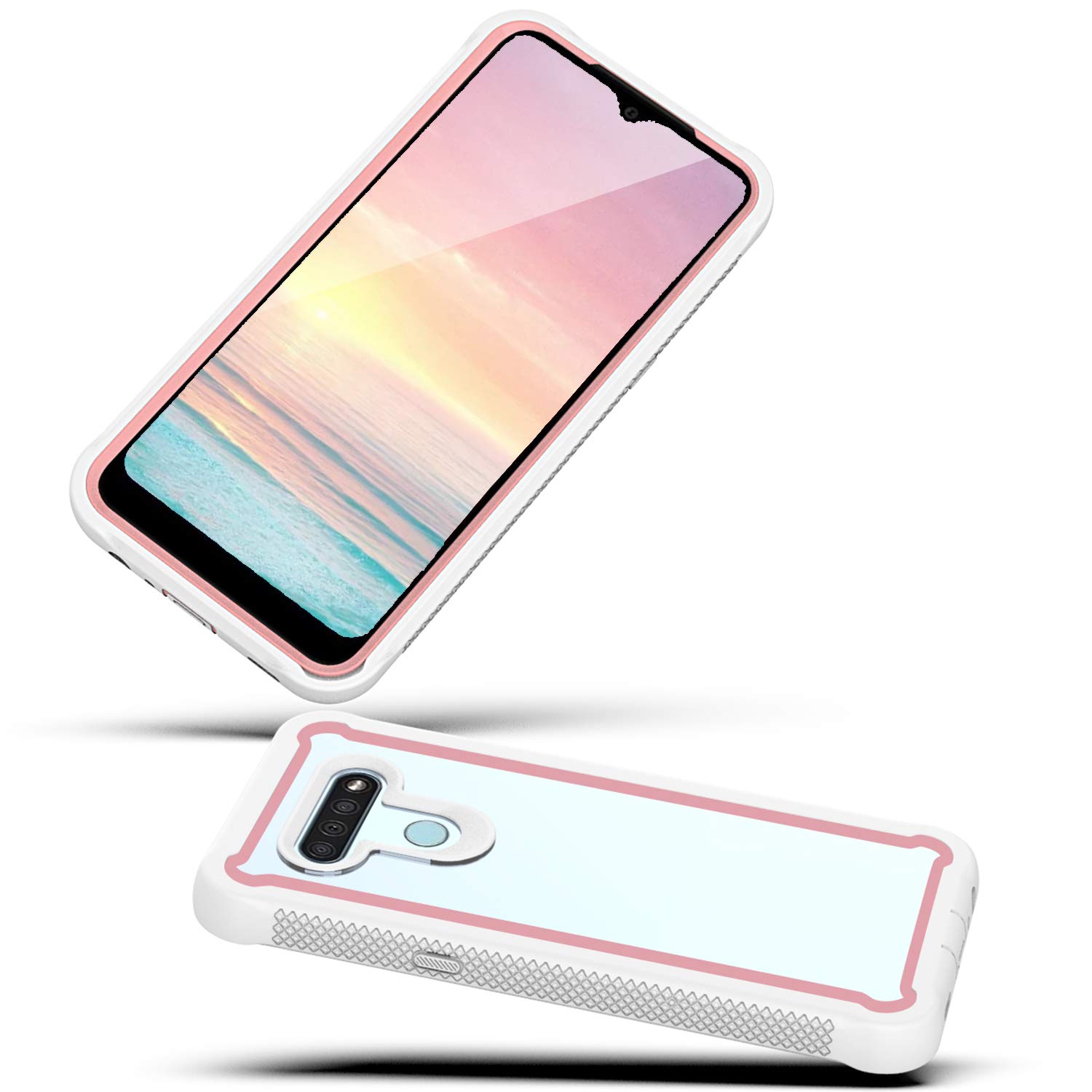 Amazon.com: TJS Phone Case Compatible with LG K51/LG Q51/LG Reflect, Dual  Layer Heavy Duty Shockproof Rugged Hybrid Hard Phone Drop Protector Back  Cover (White/Pink) : Cell Phones & Accessories