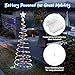 Yescom Twinkle 5Ft Spiral Christmas Tree Light 182 Pre-Lit LED 8 Model for Indoor Outdoor Patio Garden Pathway Holiday Party Event Decor Water Resistant with Star Topper Metal Stakes Multi-Color