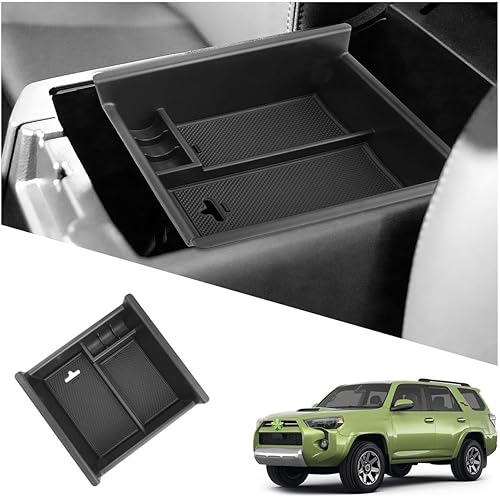Ruiya Organizador de consola 4Runner 2014-2024 para Toyota 4Runner 5ª generación, accesorios de material ABS, reposabrazos consola guantera, Toyota