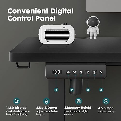 Miniatura 7 de SMUG Standing Desk, Adjustable Height Electric Sit Stand Up Down Computer Table & Standing Desk, Adjustable Height Electric Sit Stand Up Down