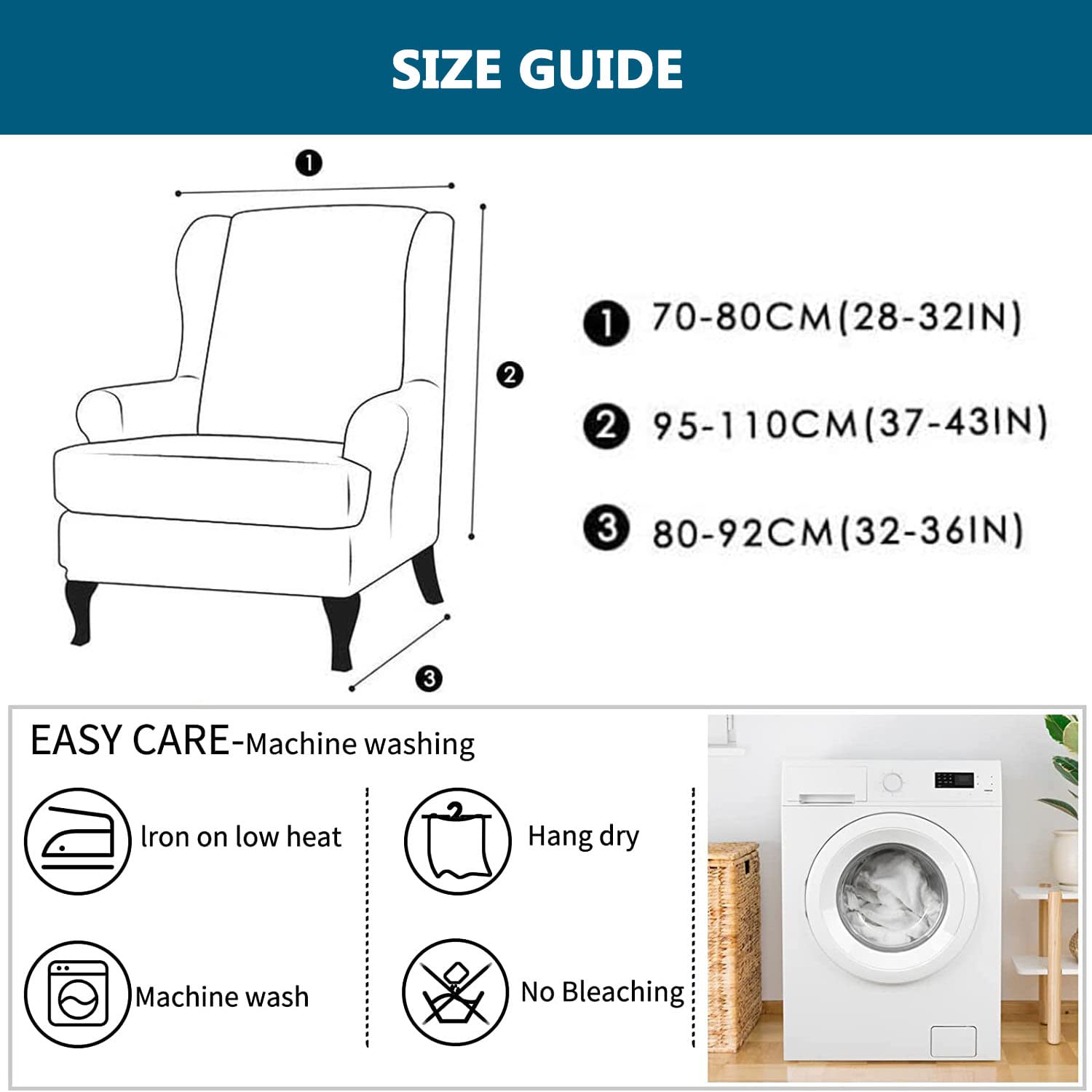 YOPOIY 2 Stücke Samt Sesselbezug für Ohrensessel, Weiche Stilvolle Sofa überzug Universal Waschbar Ohrensessel Überwürfe mit Kissenbezug für Wohnzimmer-Gold
