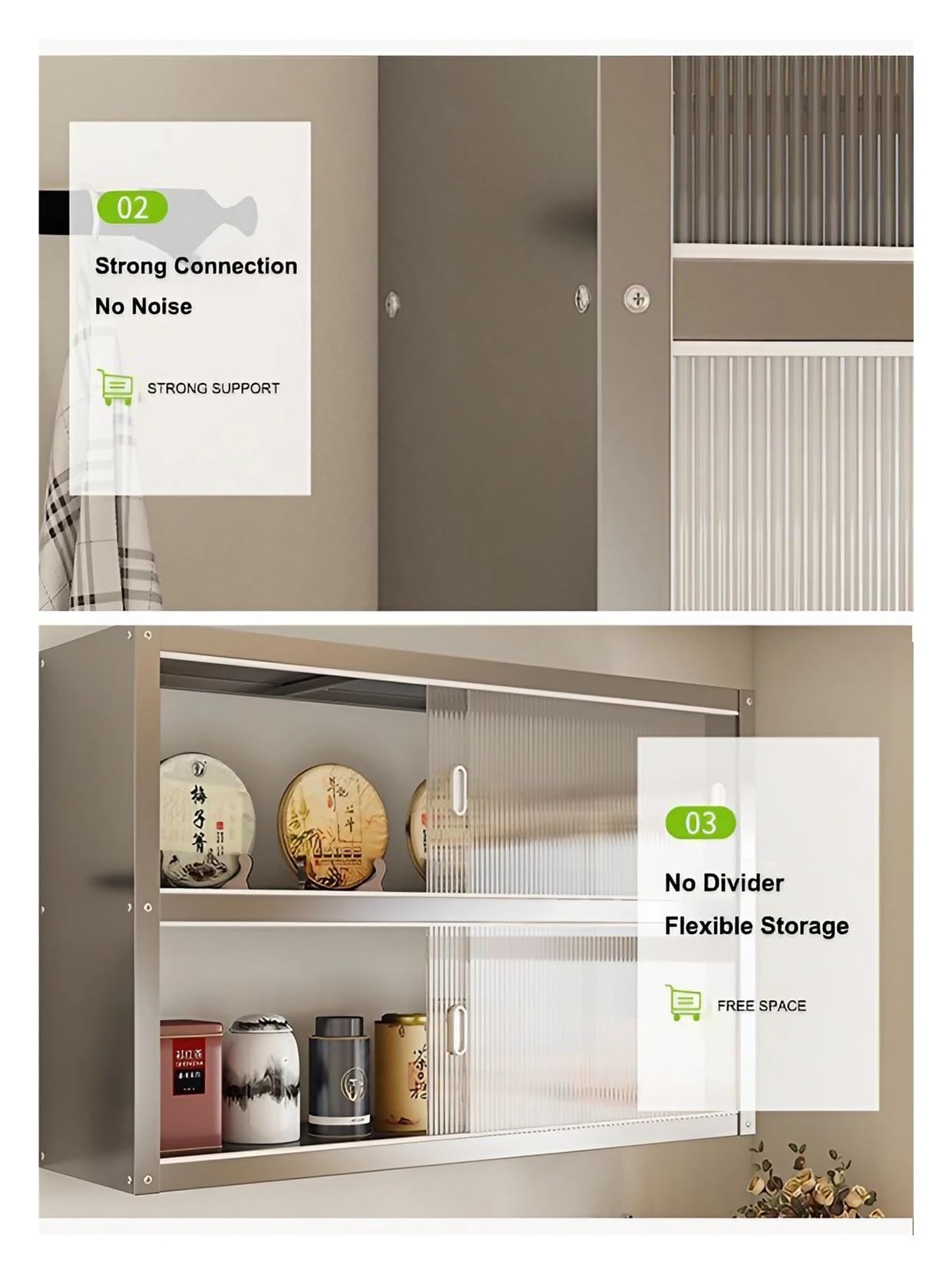 Armadietto da Parete Cucina in Acciaio Inox con Ante Scorrevoli, Pensile Cucina Sospeso, Armadio Murale Mobile Credenza per Bagno Ufficio(120x30x70CM)