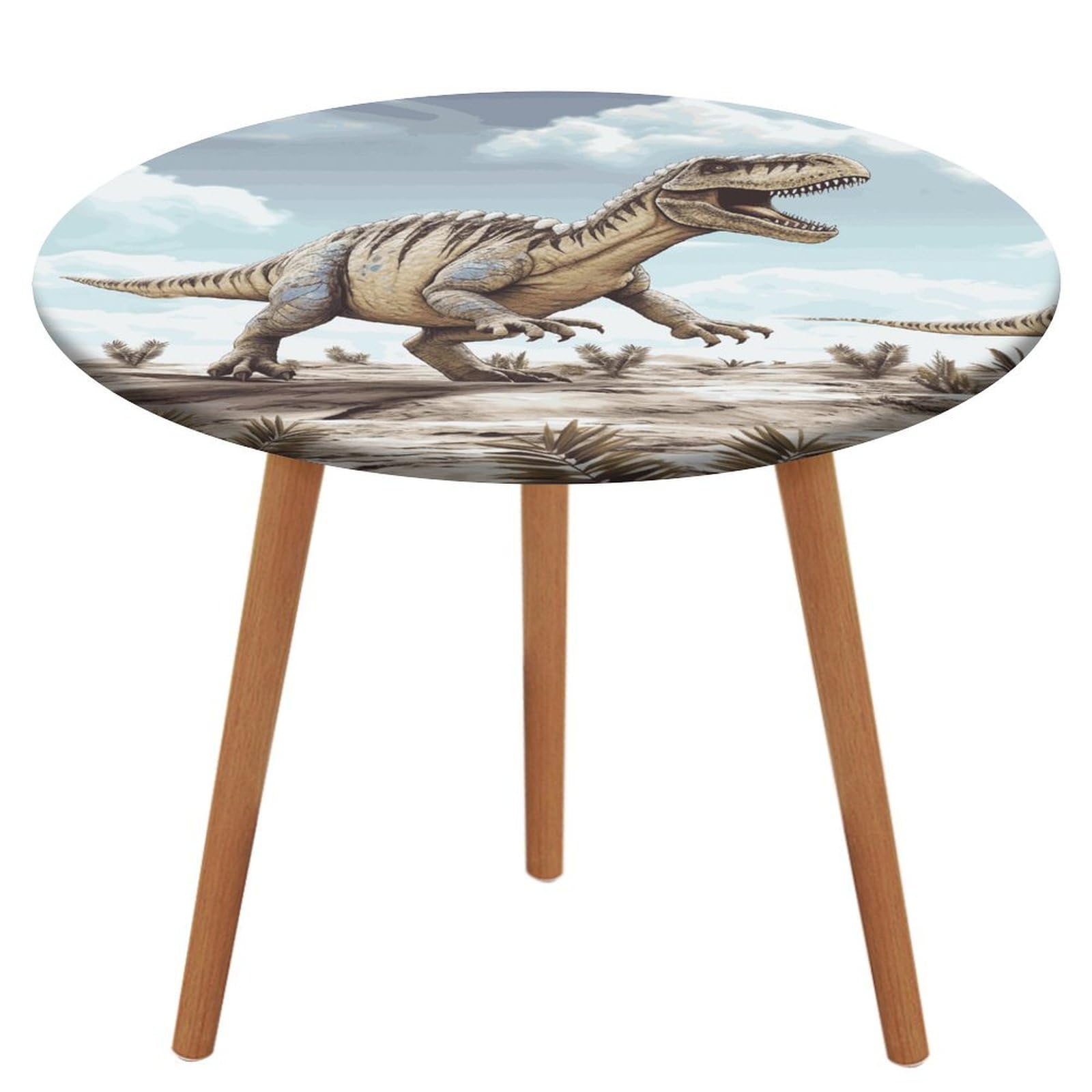 Nappe ronde imperméable 130 cm élastique lavable pour table de salle à manger