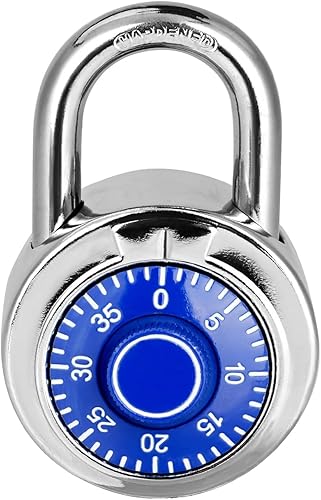 Miniatura 10 de Cerradura de combinación, cerradura de combinación de esfera estándar LQYN de 1, placa giratoria negra, 2 pulgadas de ancho, combinación fija