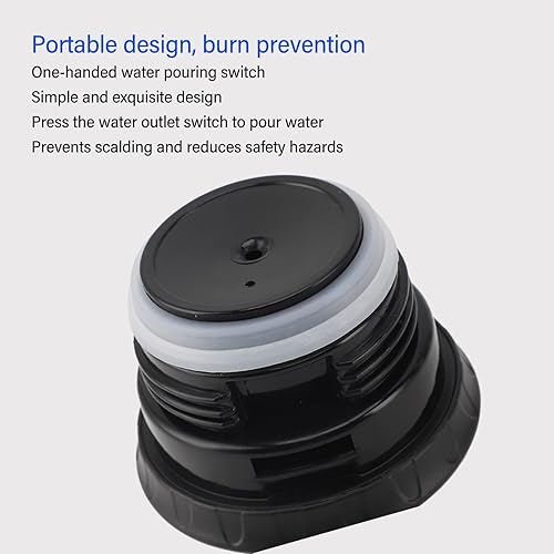 Miniatura 8 de Tyenaza Hervidor de agua de 24 V 200 W, control automático de temperatura de 44.0 fl oz, pantalla táctil, molienda electrolítica, cafetera para