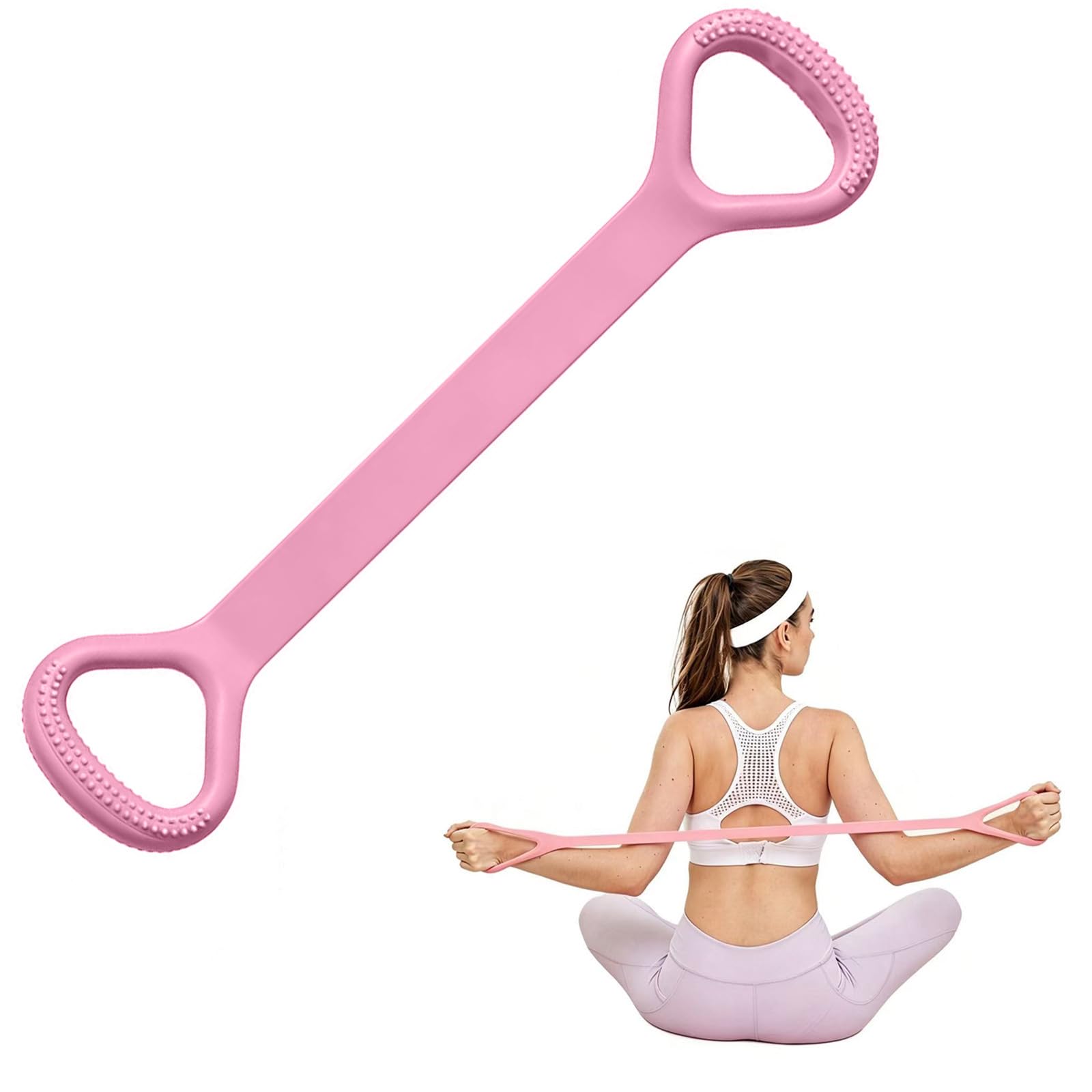 Figure 8 Resistance Band Elastic Bands with Handles for Stretching Working Out Arm Back Shoulder Chest Exercise Rope Bands Fitness Equipment for Yoga, Pilates, Physical Therapy-image-47