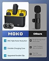 Vista 9 de MoKo Micrófono de solapa inalámbrico para Android, micrófono de solapa USB C tipo C para iPhone 15 iPad para grabación