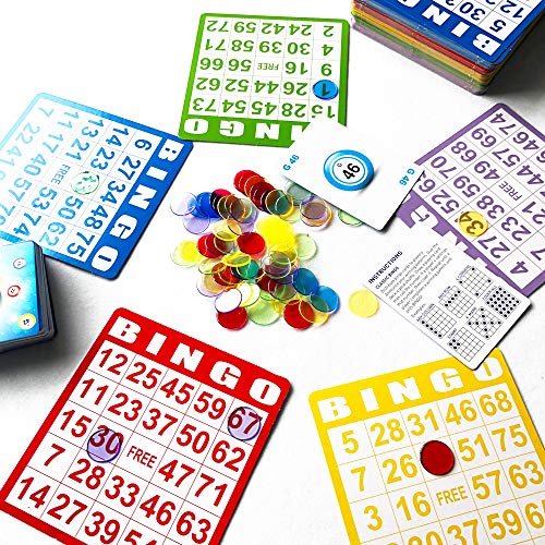 Yuanhe Bingo Cards Game Set Includes 50 Bingo Cards,500 Colorful