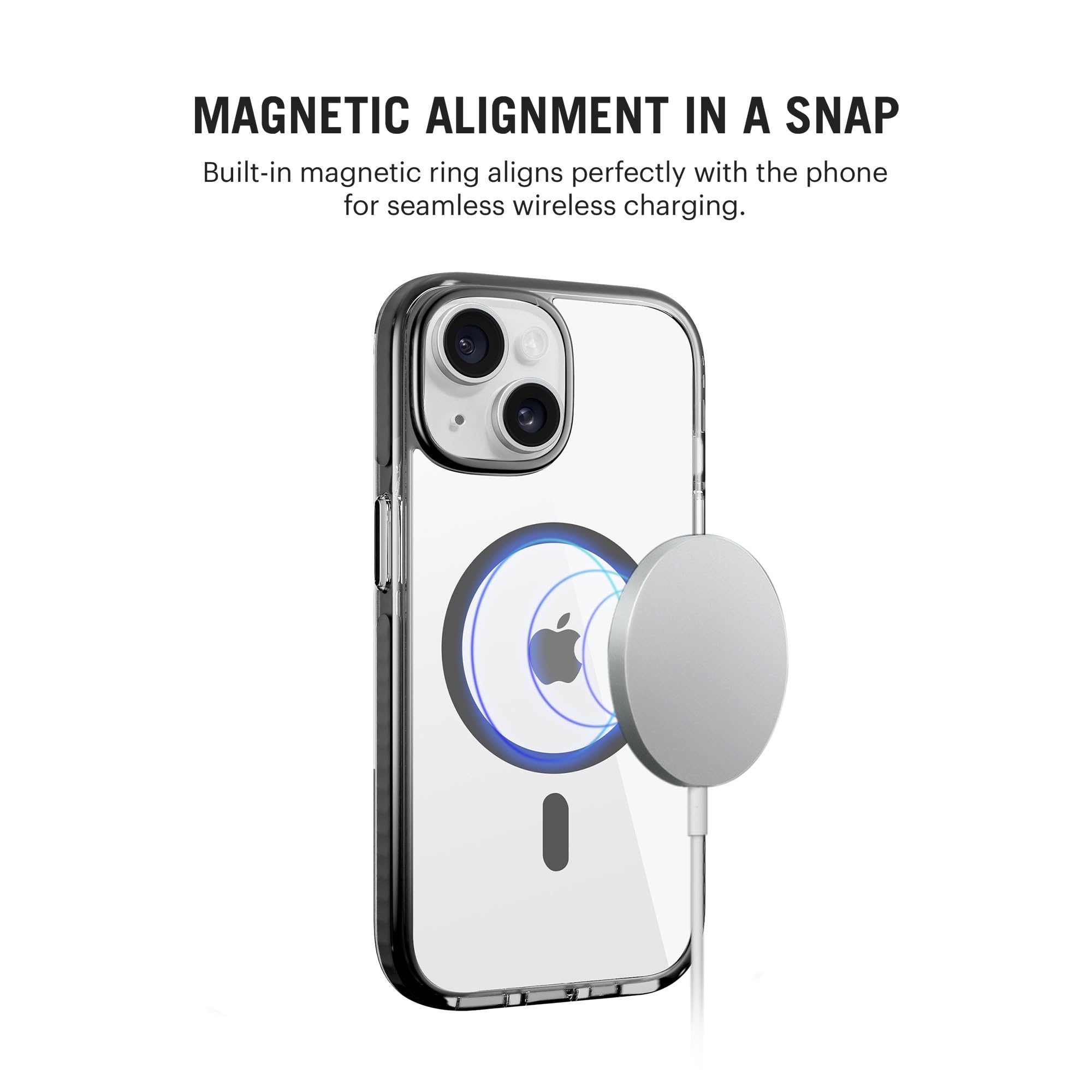 DailyObjects Stride 3.0 Clear Magnetic Protective Case Cover Compatible with iPhone 13 |Magsafe|Camera & Body Protection|Anti Shock,Scratch Resistant|Precise Cutouts Design|Wireless Charging-Clear — Amazon image 2