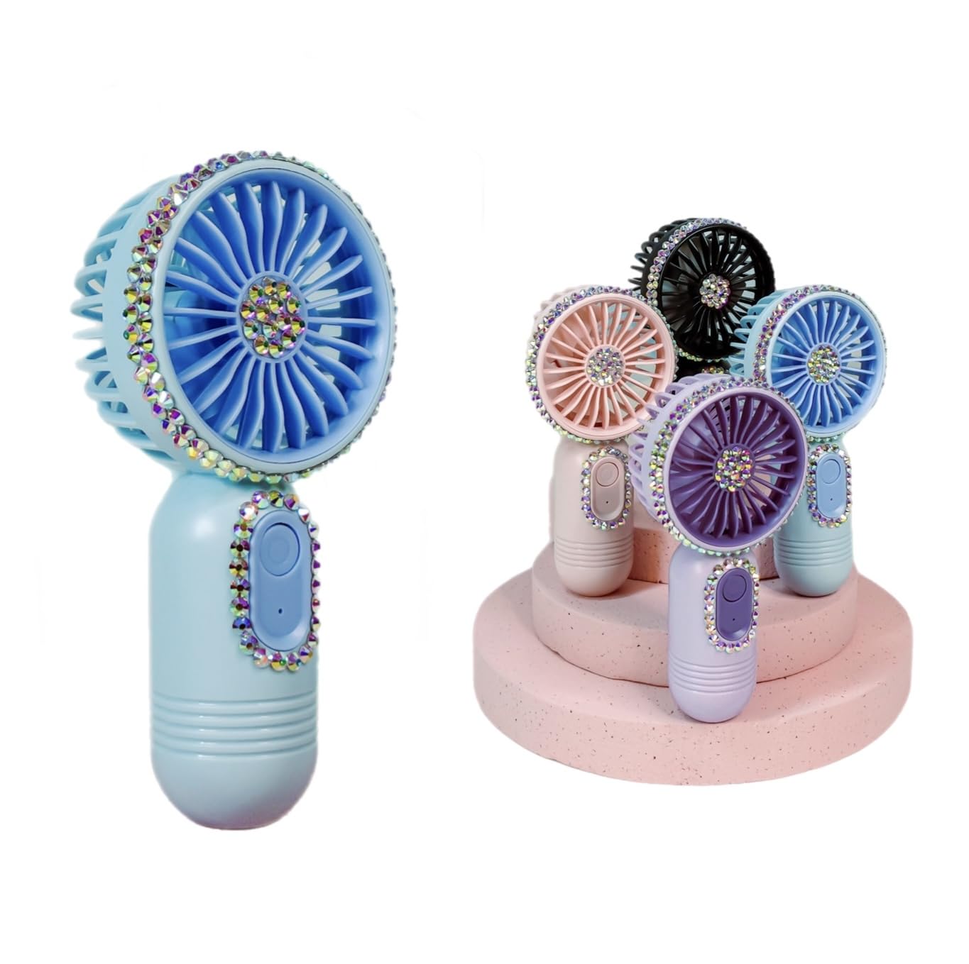 Belcat Mini Portable Fan - USB Rechargeable 3-Speed Handheld Fan With Lanyard