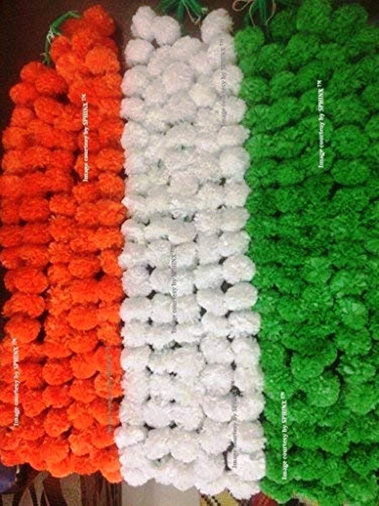 Nexxa 12 cm długości (20 x 2) sztuczne mieszane girlandy z kwiatami nagietka - do użytku na imprezach domowych Diwali Ganesh Fest dekoracja, uroczystości, wesela indyjskie, wydarzenie tematyczne z Indii, dekoracje domowe