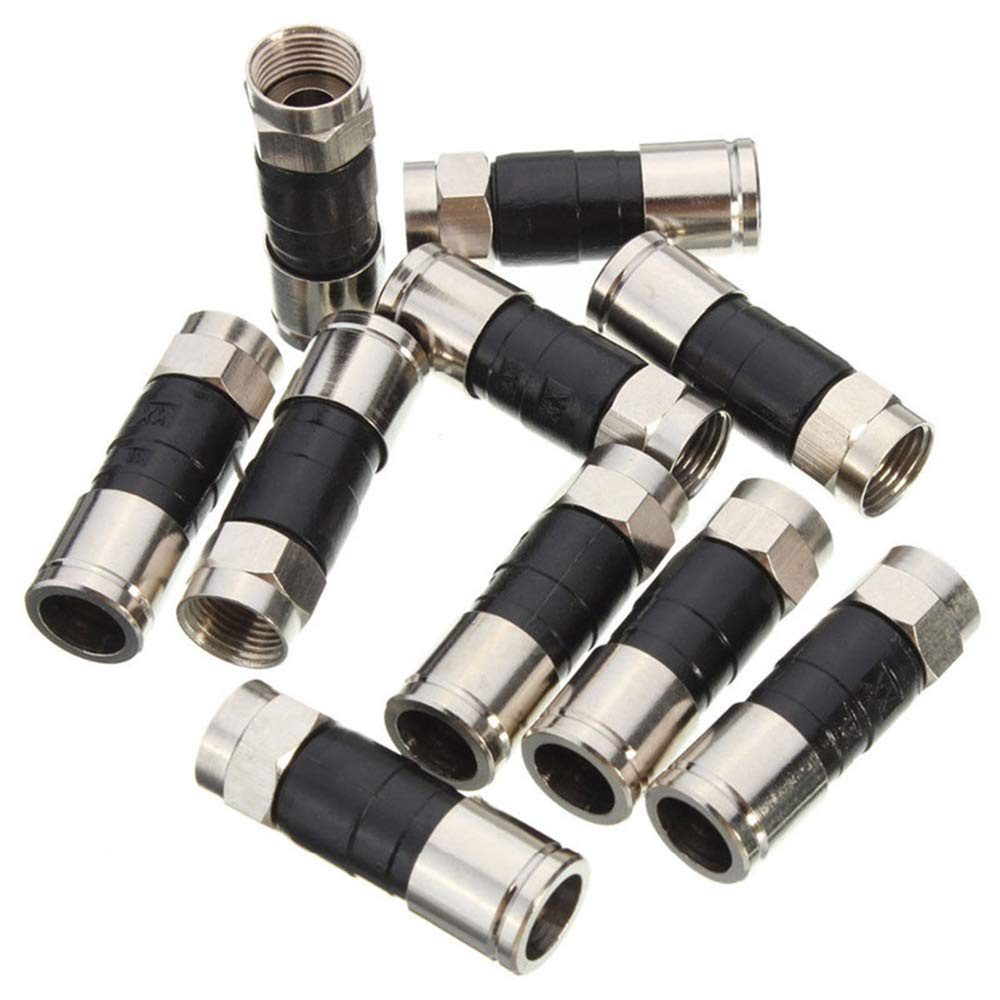 15 PCS RG6 F-Type Torsion - sur Coaxial Cable Coaxial Connecteur Male pour1870 EUR 6,41