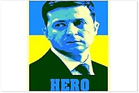 Vista 1 de CafePress Tarjetas postales del presidente de Ucrania Zelen (paquete de 8), 6 x 4 pulgadas con impresión brillante