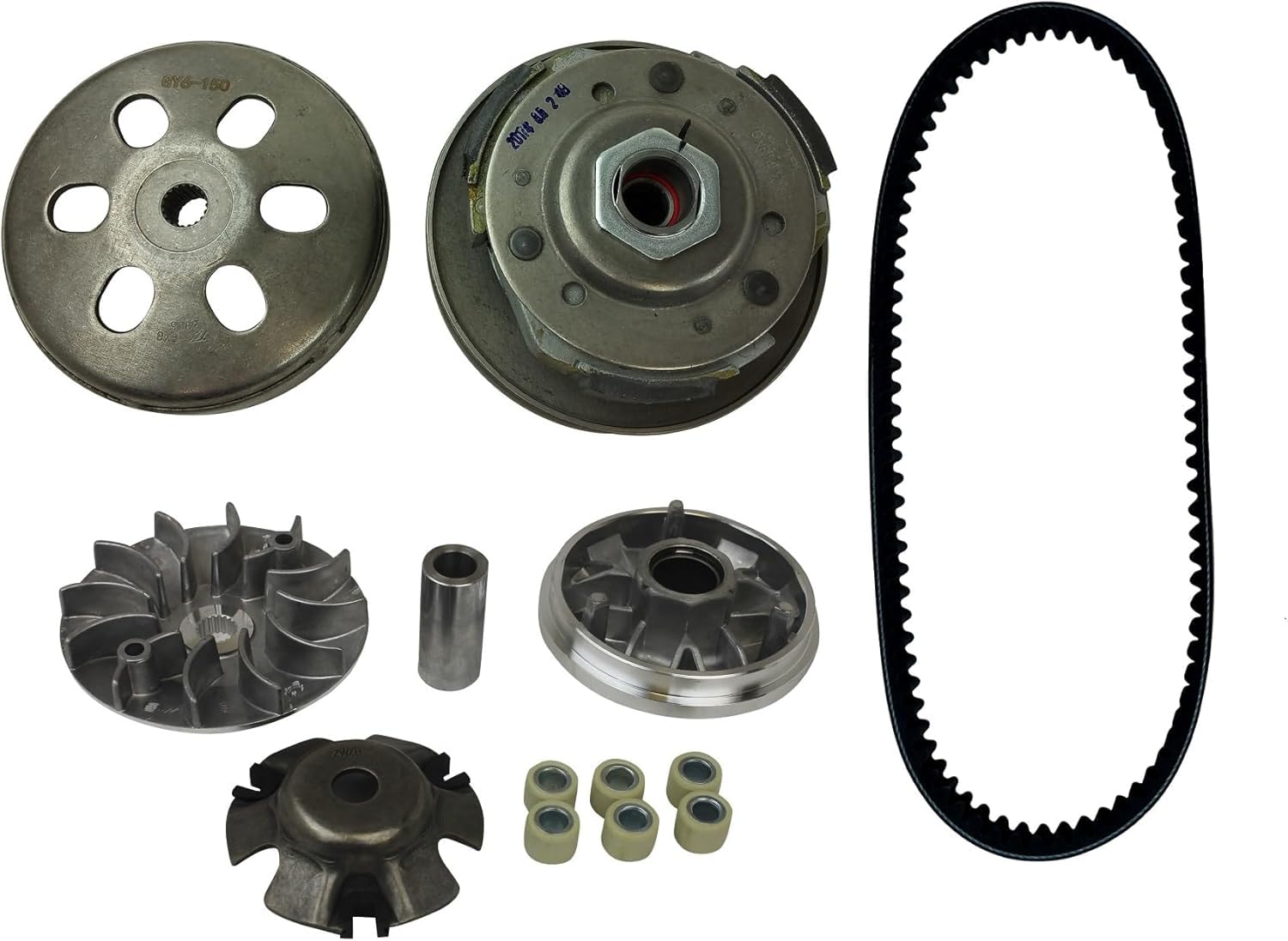 RedCapRedCap 150cc 125cc GY6 Clutch Variator Drive Assembly Belt Kit for Scooter Moped Go Kart ATV UTV TaoTao Roketa SunL Ice Bear Vitacci 152QMI 157QMJ Transmission Rebuild Long Case (Belt 835-20-30)