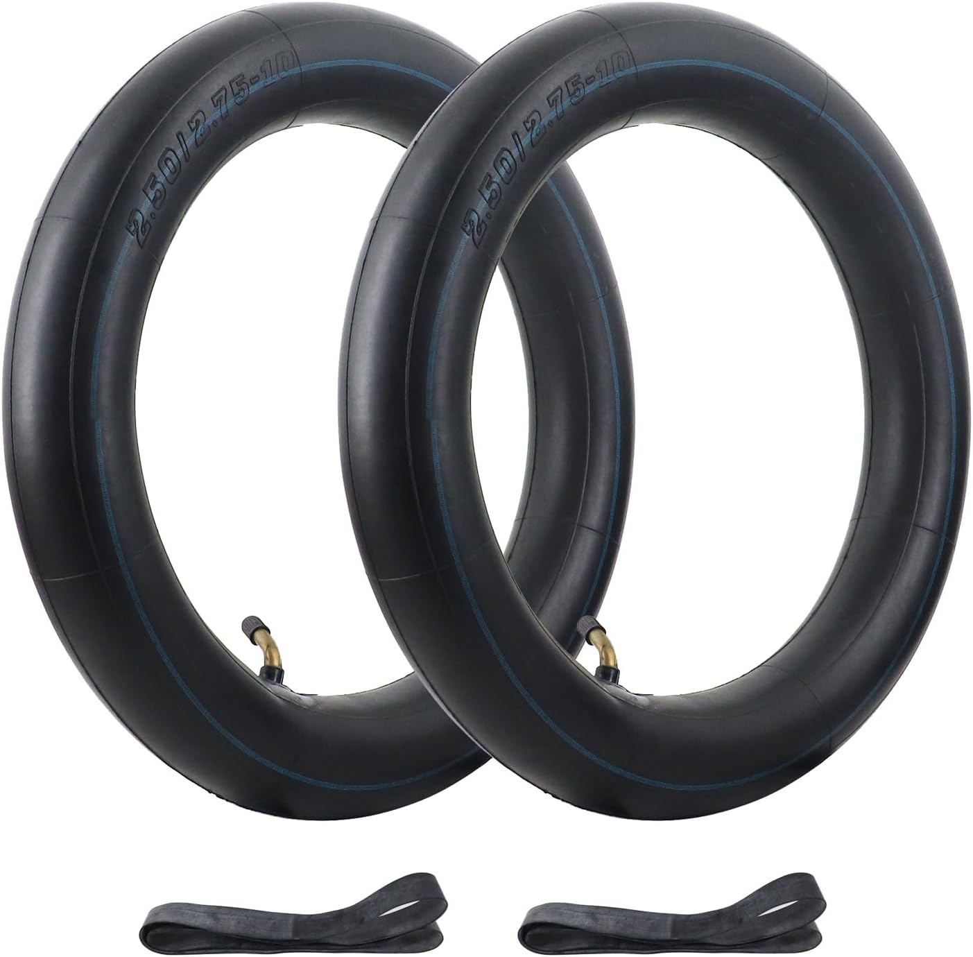 2-Pack 2.50/2.75-10 Mini Dirt Bike Replacement Bent Valve stem Inner Tubes Compatible with Crf50 /Xr50, Razor MX650 / MX500, DRZ70 / JR50, PW50,Motovox MVX70