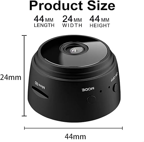 Miniatura 6 de Paquete de 3 mini cámaras de seguridad inalámbricas, Bluetooth 1080P HD WiFi para vigilancia en el hogar/oficina, cámara Nancy con detección de