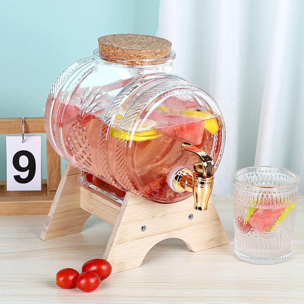 Distributeur de boisson en verre anti fuite avec robinet robuste
