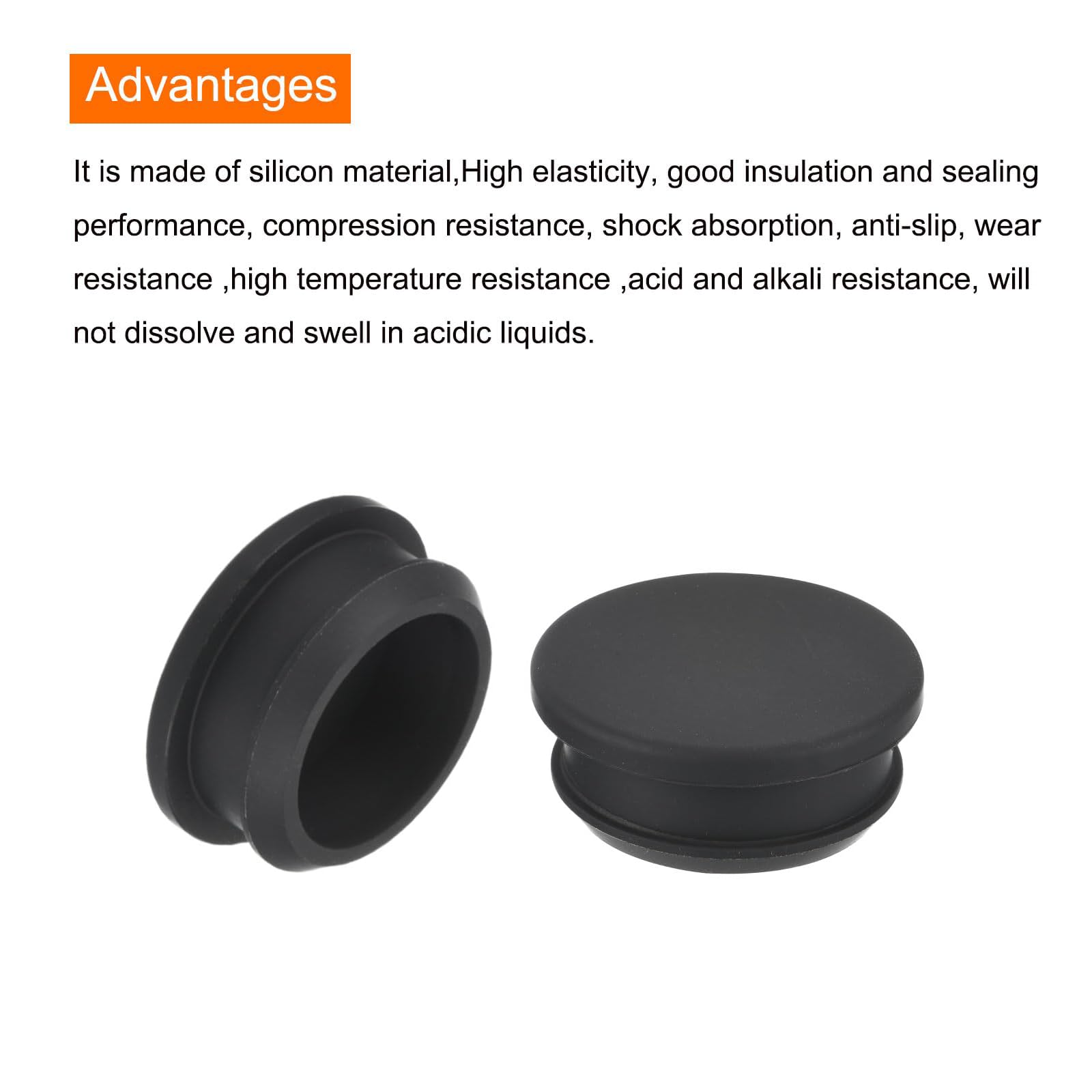 TOP-VIGOR 2Pcs Silicone Snap in Locking Hole Plugs, 34.6mm Diameter Hole Stoppers - Image 3