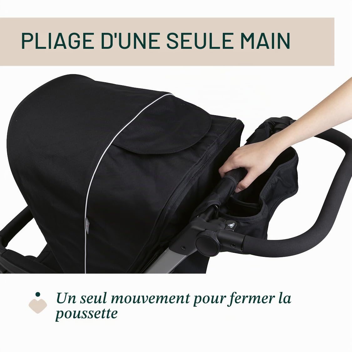 Chicco Poussette Activ3 à 3 roues, fonctionnelle et facile à manœuvrer sur tous les terrains, siège spacieux, dossier inclinable, fermeture pratique et rapide, amortisseurs réglables, 0 mois+, Ébène