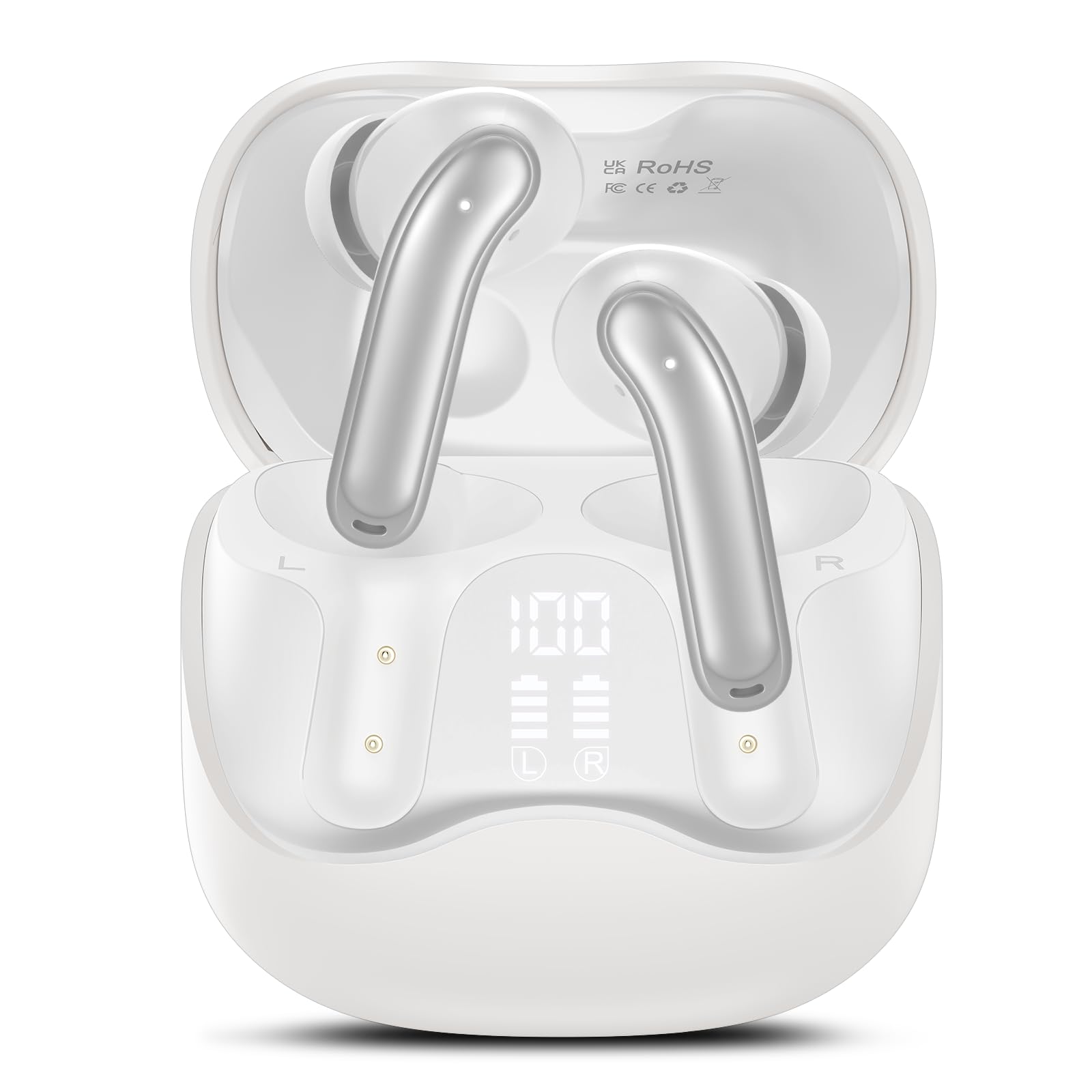 Hybrid Active Noise Canceling Wireless Earbuds, 6 Mics ENC Clear Call Ear Buds, Hi-Res Audio Deep Bass Bluetooth 5.4 Headphones, 48H Playtime, IP7, 8 EQ Modes, Multipoint Connection — view 10