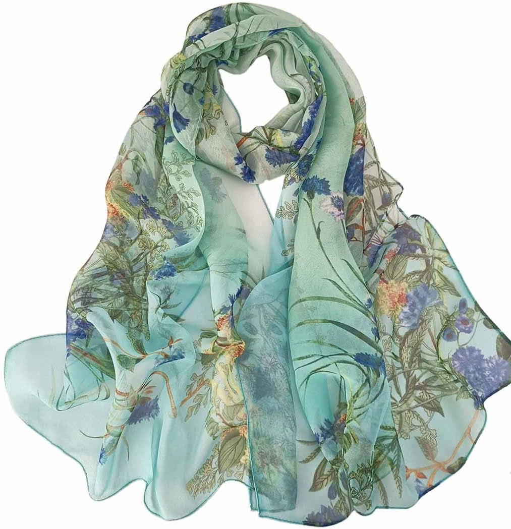 Scarfs for Women Lightweight Fashion Scarves Print Floral Pattern Scarf Shawl Wraps