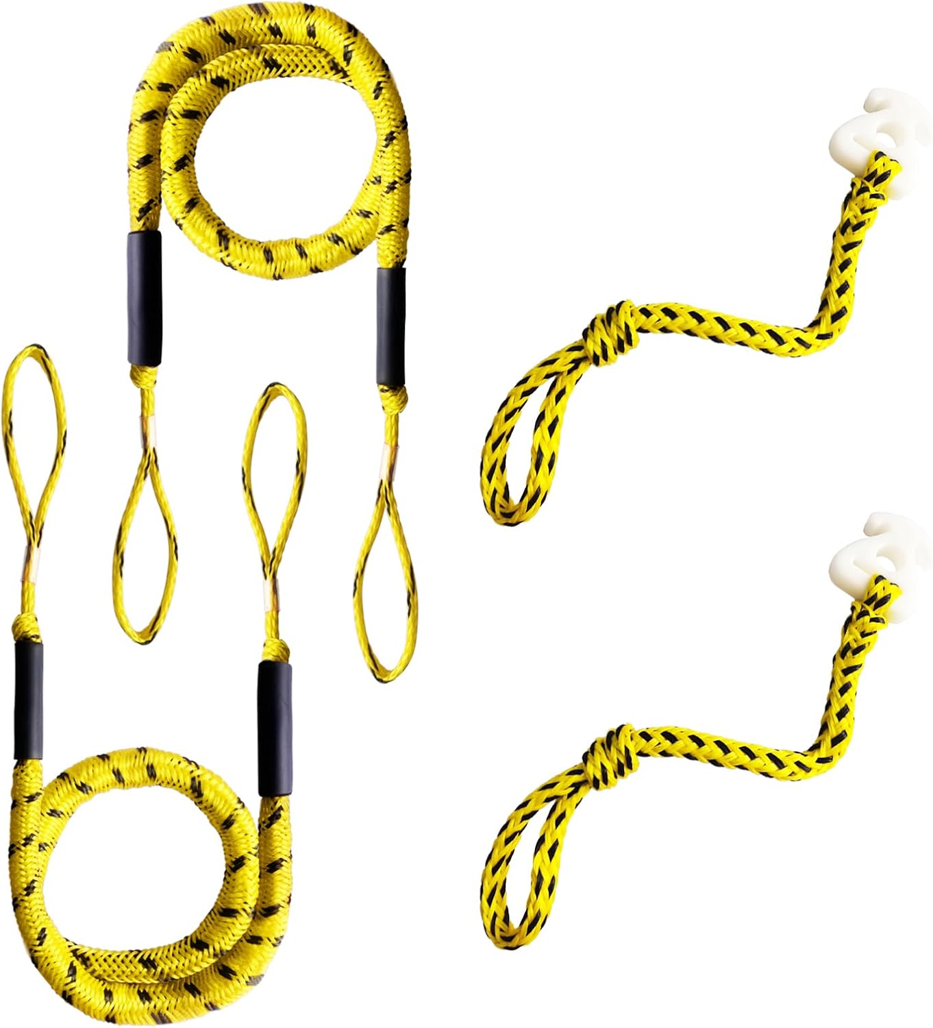 Bungee Dock Line for Boats and Boat Tube Towable Rope Quick Connector Bundle