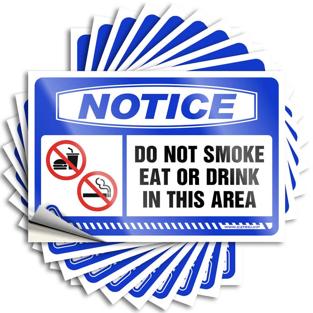 Fall Decor Outdoor Nice Funny Sticker | Notice Do Not Smoke, Eat Or Drink in This Area Scented Durable Vinyl Sticker Easy Apply for Cars(8X12CM)