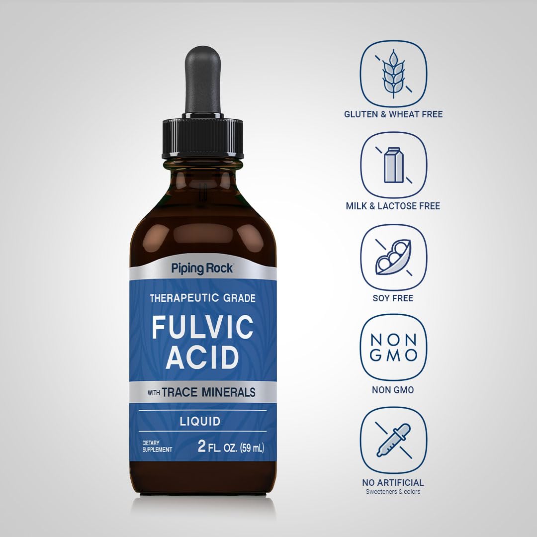 Piping Rock Liquid Fulvic Acid Drops | 2 fl oz | with Trace Minerals — Amazon image 3