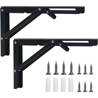 Folding Console Heavy Duty Hinges 300 mm Folding Shelf Brackets Pack of 2