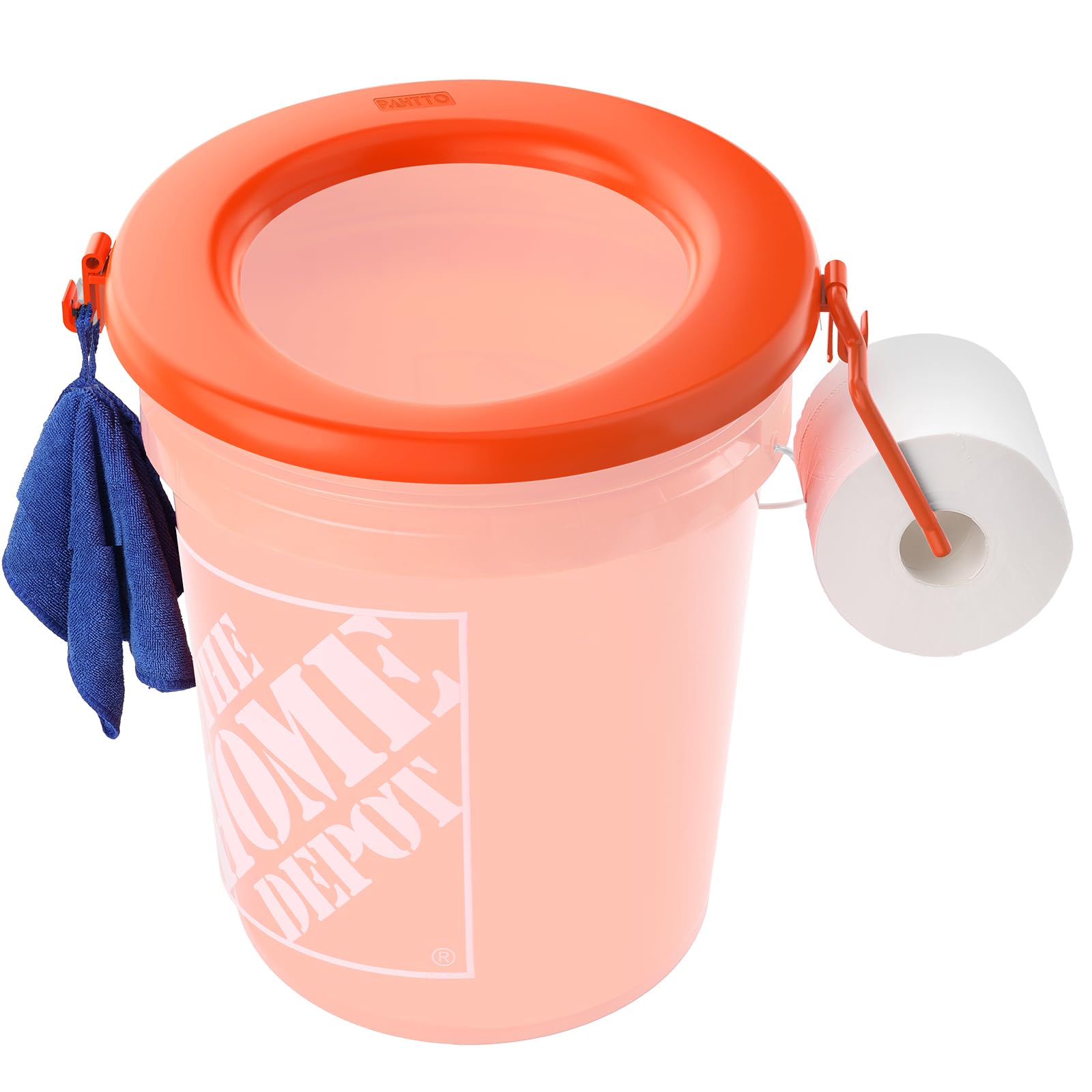 PAHTTO Bucket Toilet Seat, Portable Toilet Seat for 5 Gal Buckets, Camping Toilet Seat, Snap-on Toilet Seat for Outdoor, Camping, Hiking, Emergency,