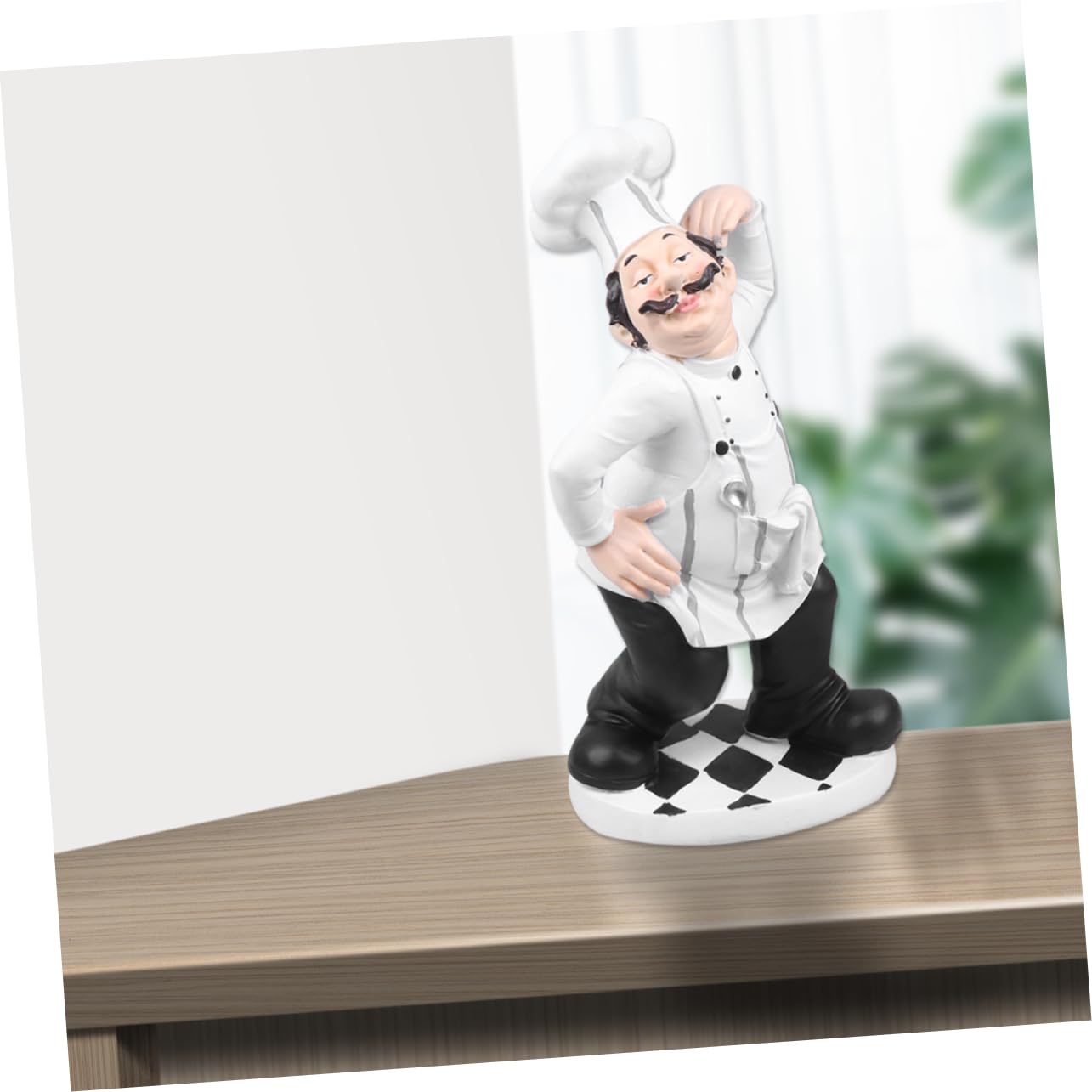 Zerodeko Ornamento dello Chef in Resina a Forma di Statuetta Europea, Decorazione Stabile per Cucina, Casa, Ristorante e Pasticceria, Figurina Divertente da Collezione per Tavolo