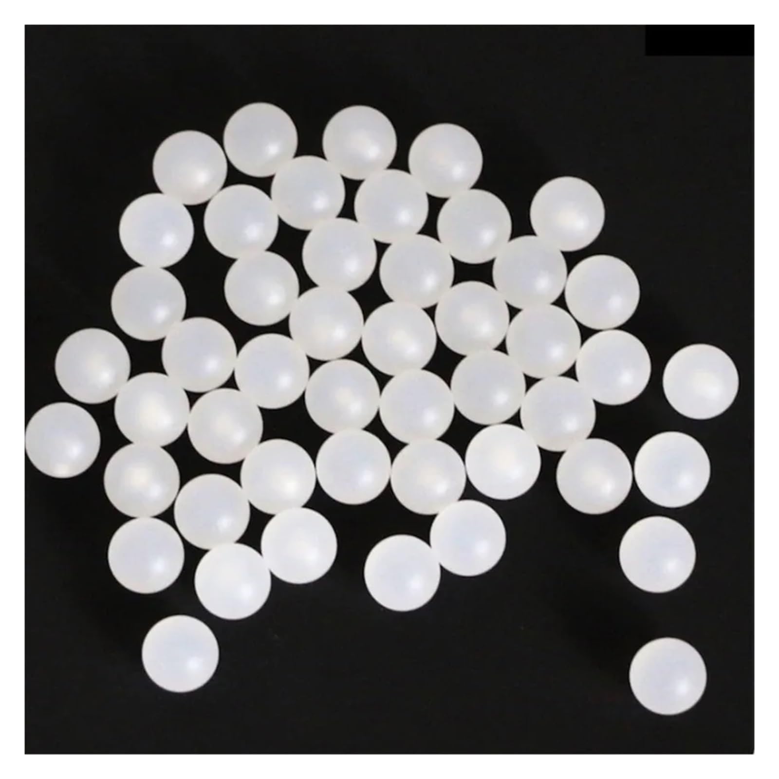 ZHGUIMING 1 à 100 billes en plastique nylon blanc PA66, billes en plastique solides de 2,5/6/10/15/20/25/30/40/50 mm, billes de précision(30mm(5pcs))