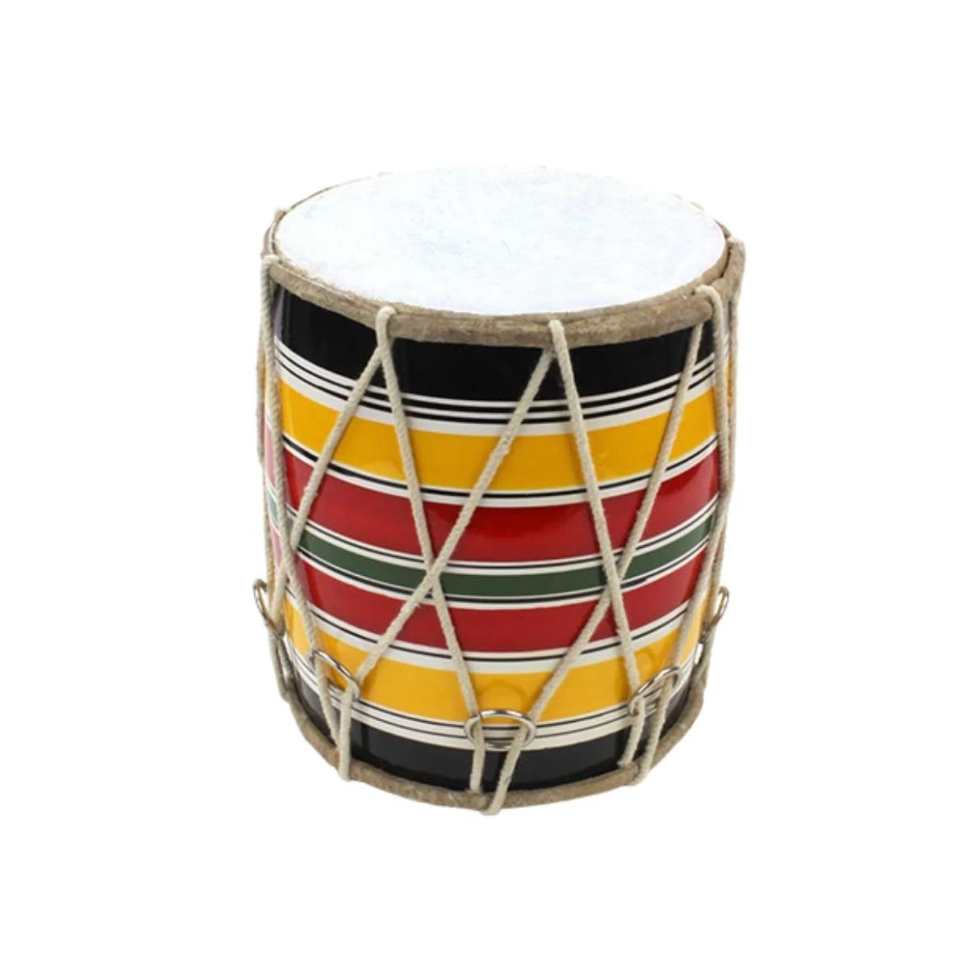 Colorido tambor indio Dholak de 20 cm