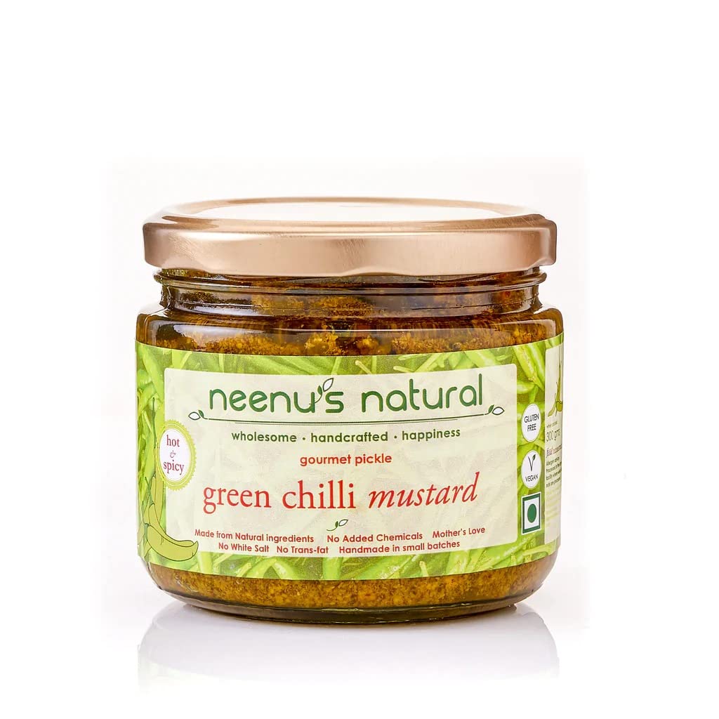 Neenus Natural Green Chilli Pickle (200g) | Homemade Spicy Hari Mirch Ka Achar | Authentic North Indian Style Chilli Pickle with Less Oil (Mustard) | Handcrafted in Small Batches | No Preservatives | (B0BMVDPZSN) Amazon Price History, Amazon Price Tracker