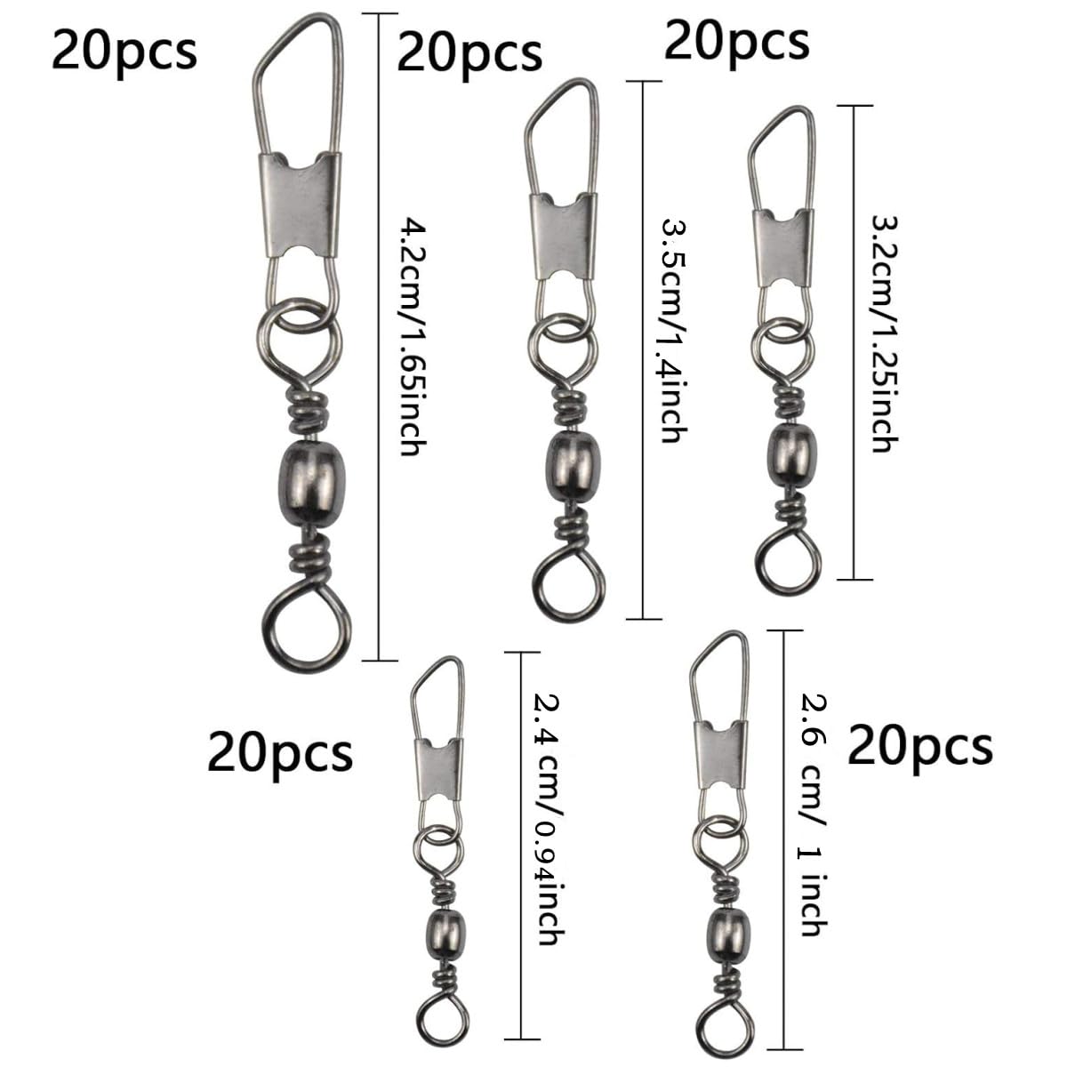 FTM 10c9000712c10 Seika Lot De 10 Connexion Émerillons Pour La Pêche Au Lancer Capacité De Charge : Taille 12 à 9 Kg Adulte Unisexe, Coloré, Normal