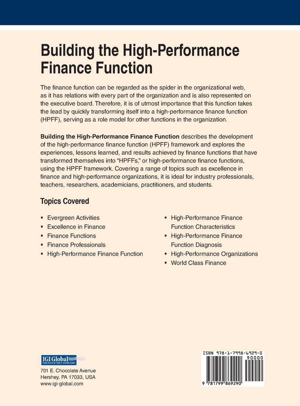 Building the High-Performance Finance Function (Advances in Finance, Accounting, and Economics)