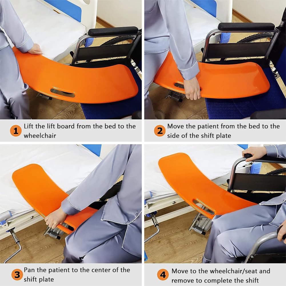 Tabla de transferencia para pacientes o Handica de silla de ruedas a la cama, el inodoro, la bañera, el coche, capacidad de carga de 330 libras, azul cielo