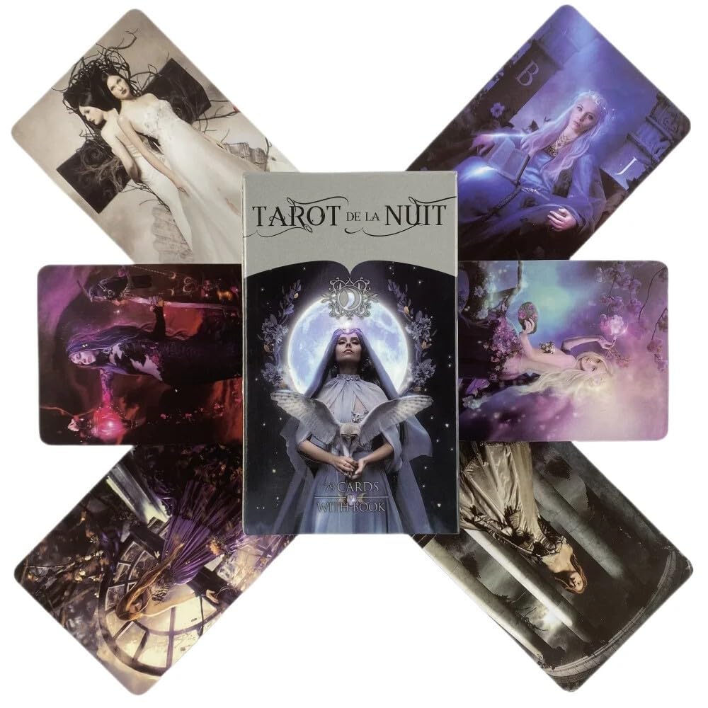 AYME DE LA NUIT Oracle | Tarot Oracle Deck with 79 Card Game | Traditional Standard Tarot Oracle Deck for Fortune Telling and Divination for Adults (Style 35)