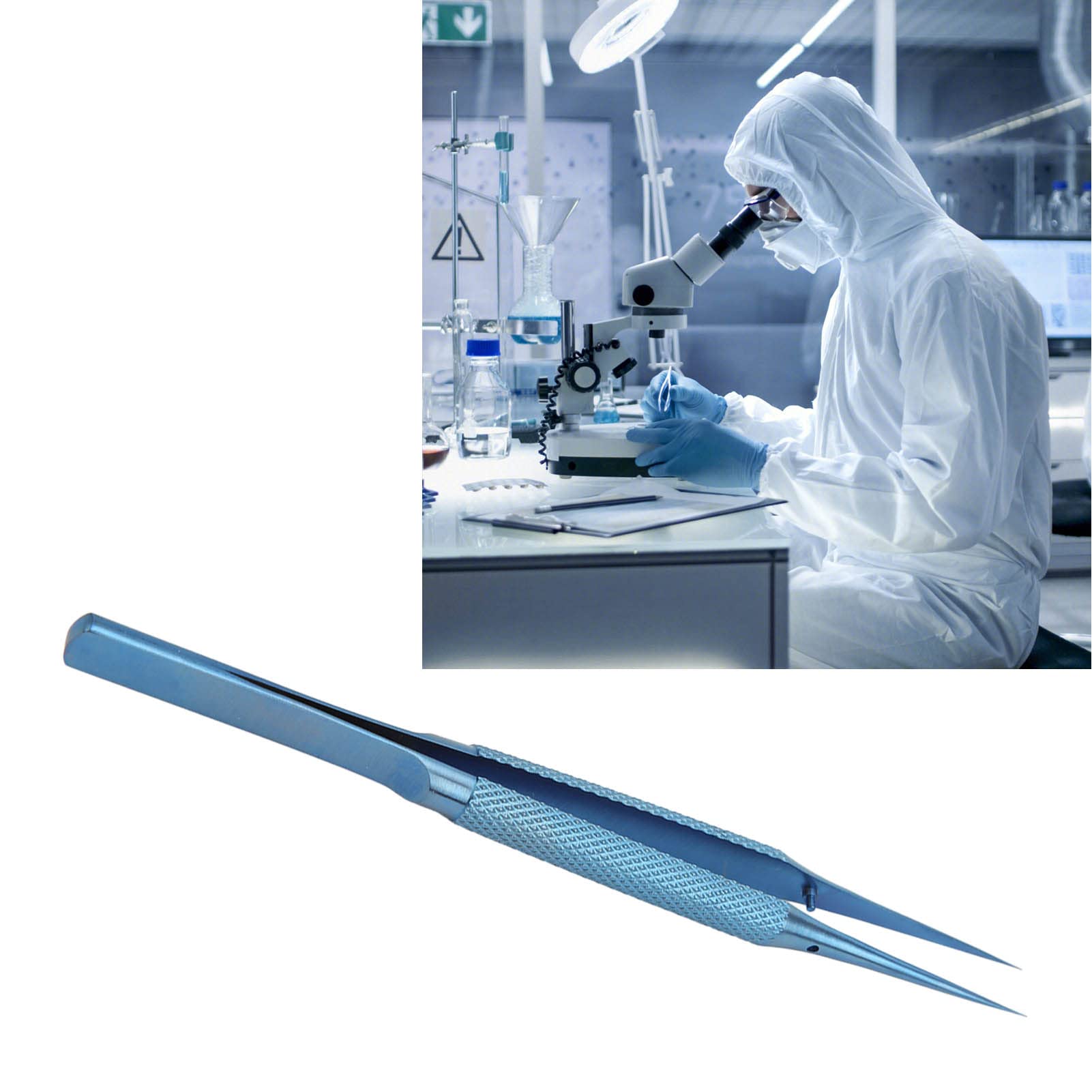 Pincettes de Microscope Pointe Pointue 015mm Anti-magnétisation pour Laboratoire Test Mesure Inspection Précise en Alliage Durable pour Techniciens Scientifiques