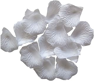 Dxhycc 1000pcs White Silk Rose Petals Artificial Flower Wedding Party Vase Decor Bridal Shower Favor Centerpieces