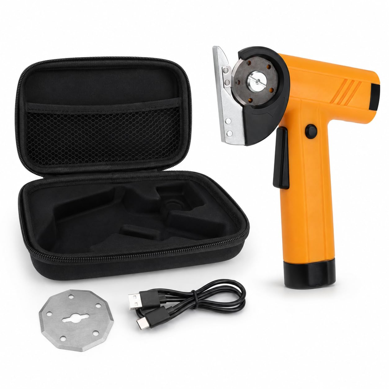 EIGHTZEROES Cordless Electric Scissors, 4-Speed Cardboard Cutter with Case