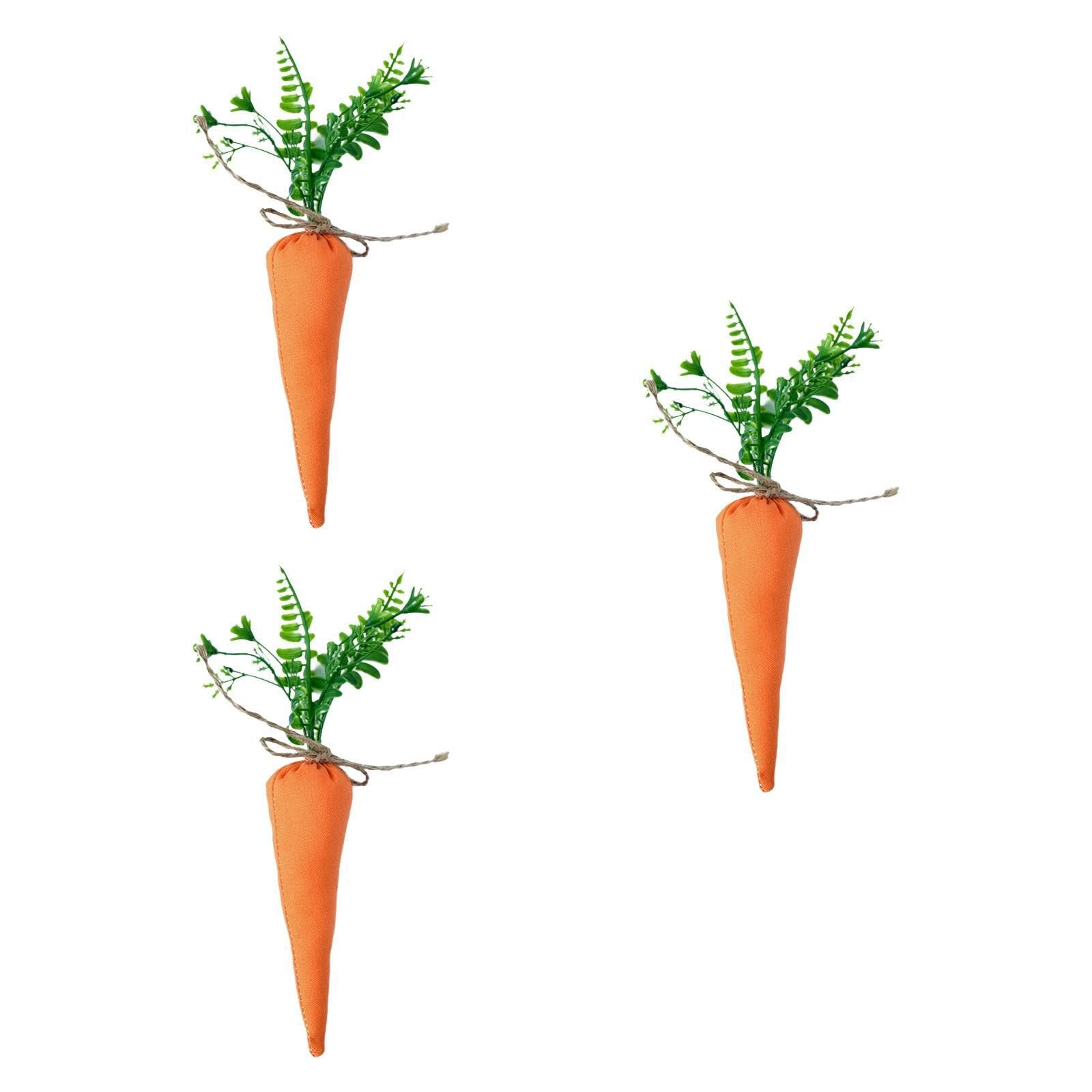 Yixannx Orange Charming Springtime Accents Featuring Realistic Easter Carrots Home Atmosphere And Festive Spirit These Fabric Carrots Are Designed Realistic Carrot, 25X4cm