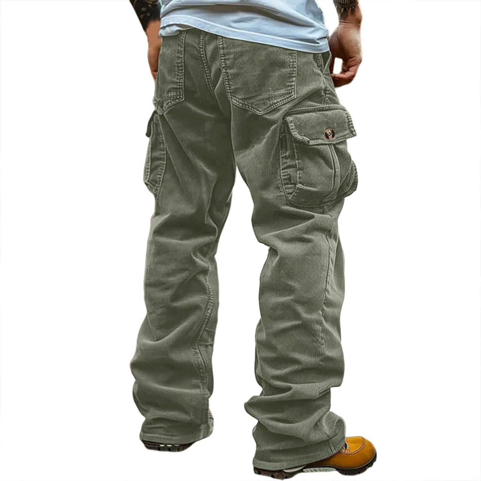 Work Cargo Trousers Men,Mens Elasticated Waist Mens Pants Cotton Blend Tall for Men UK Skinny Joggers Chinos Regular Fit Elastic Hiking Shorts Work Utility and Safety Trousers