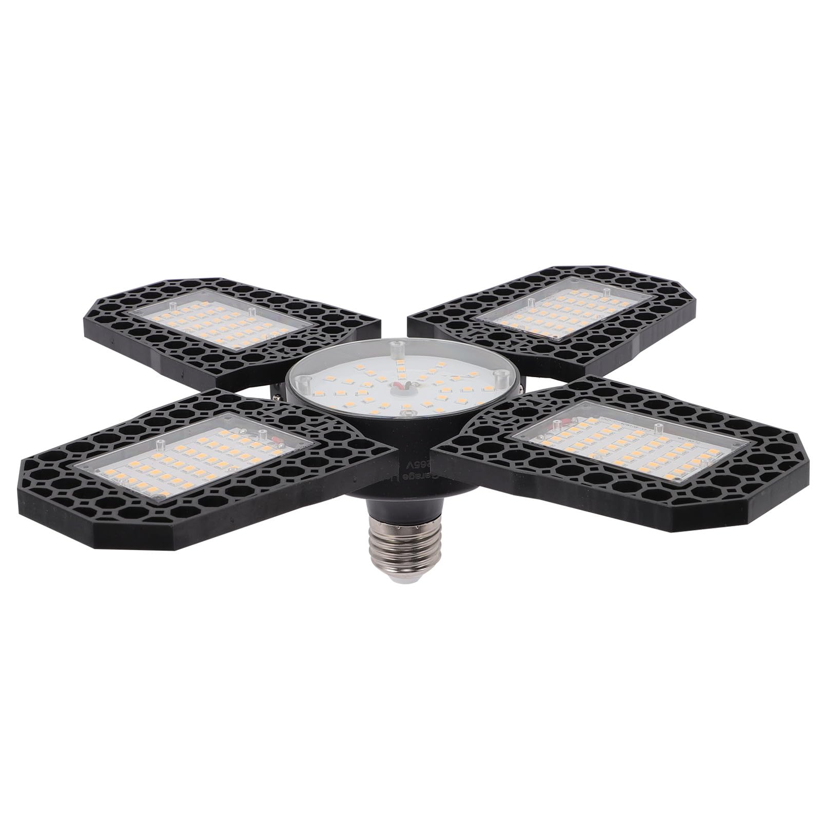 100W Warm Tone Energy-Saving LED Garage Light with Folding Deformable Panels Warehouse Ceiling Light for Workshop and Basement