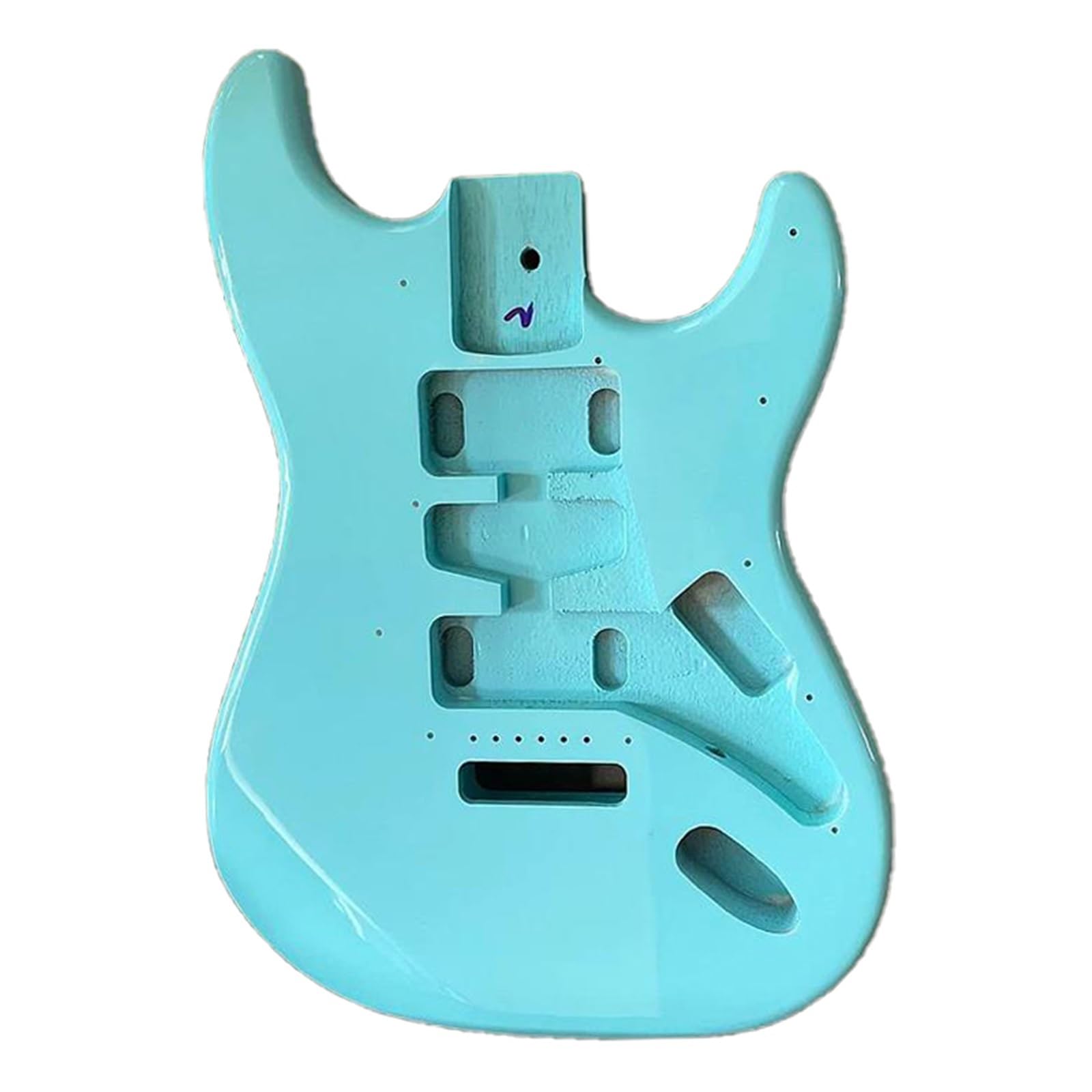 Unfinished Guitar Body Electric Guitar Body Poplar Wood Barrel For DIY(Blue 1)