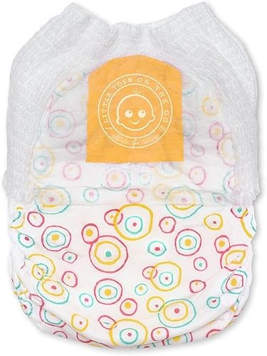 Little Toes - Pañales desechables naturales para bebé, tamaño 3-4, mediano (paquete de 24)