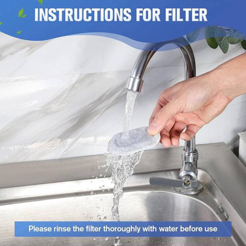 Katzen-Wasserbrunnen Filter – 8 Stück Inkl. Schwämme, Für 2 L & 3,2 L Edelstahl-Brunnen, Aktivkohle Für Frisches Trinkwasser