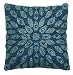 Cotton Craft -Peacock Hand Beaded Decorative Pillow 12x12 Square Blue Teal, Painstakingly & lovingly handmade by skilled Artisans, A beautiful and elegant accessory to dress up your couch, sofa or bed