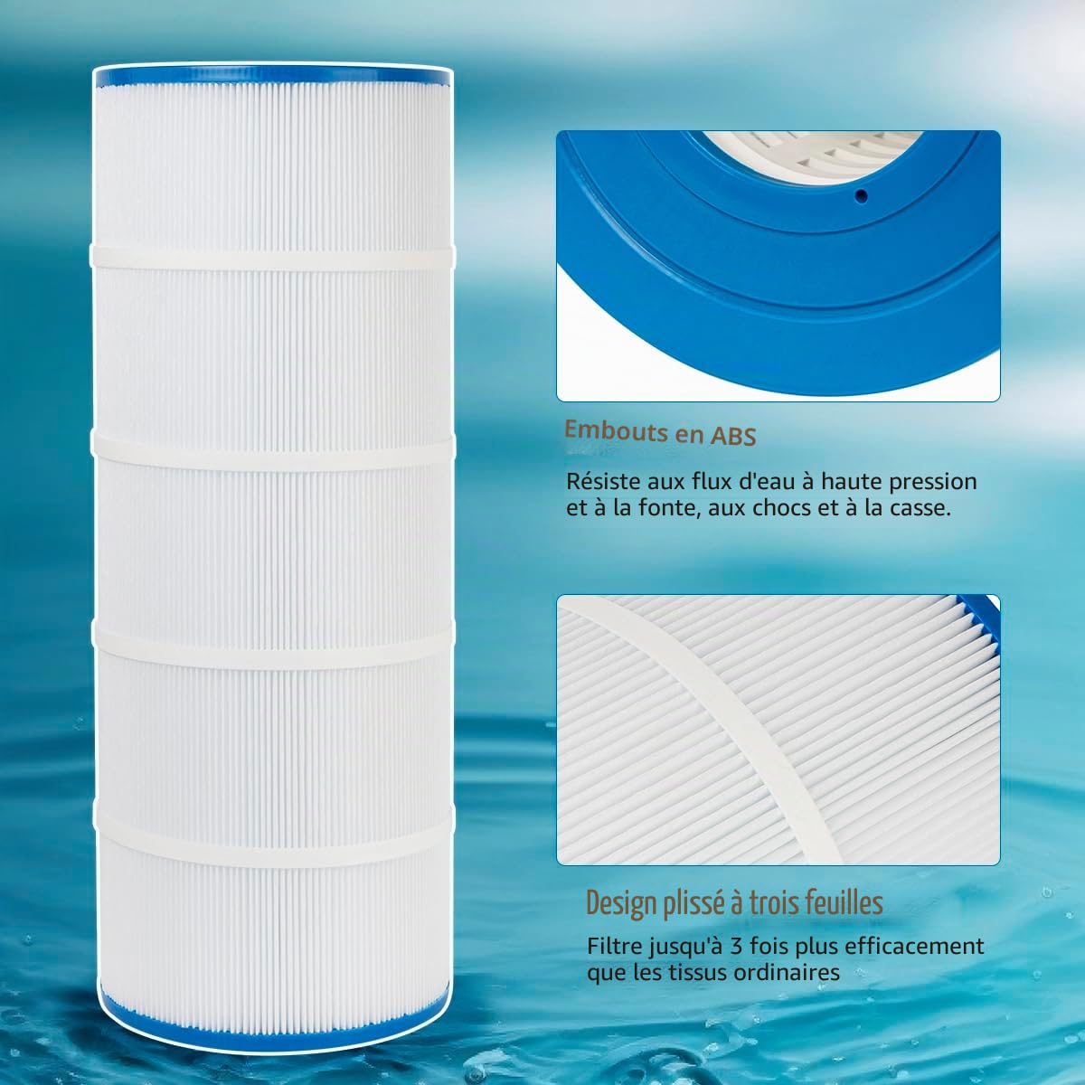 Filtre de piscine C150S compatible avec Hayward CX150XRE, C150S, CS150E, pour Unicel C-9441, PA150S, Ultral-D4, 13,9 m²